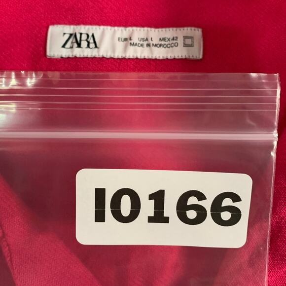 Zara L Mens Cotton Button Front Shirt Bold Magenta Short Sleeves - Picture 4 of 10